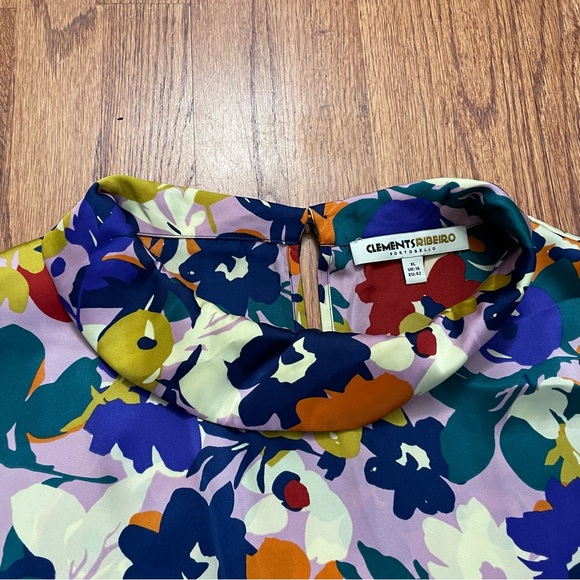 Clements Ribeiro floral sleeveless dress size XL - Picture 4 of 14